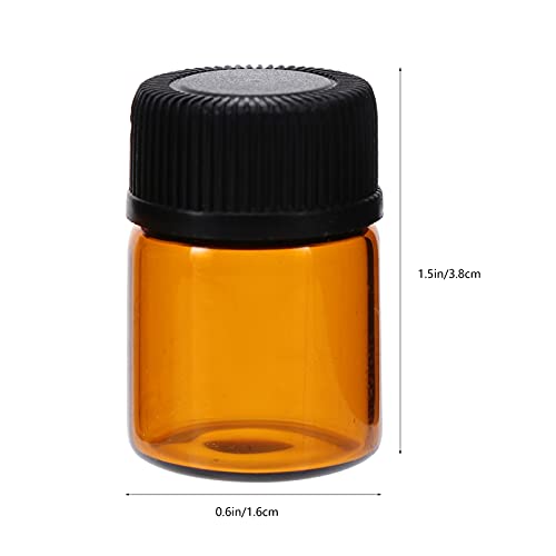 Бутилка етерично масло SOLUSTRE Стъклени Бутилки за Еднократна употреба 3 ml Флакони за Парфюми с Етерично масло с Перфорирана