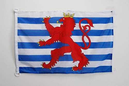 ФЛАГ на Азербайджан, Морски флаг на Люксембург с червени Лъвове 18 x 12 - Знамена на стопанските на Люксембург, 30 x 45 см - Банер 12x18 инча за лодка