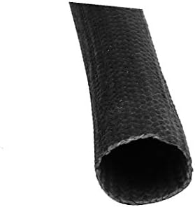 Самозатухающая тръби от фибростъкло и силиконовата смола X-DREE 200C с покритие RoHS 12 mm x 5 М на черен цвят (Fibra de vidrio Resina de silicona Tubo автоотражаемая 200C Manguera RoHS 12 mm x 5 M Черна