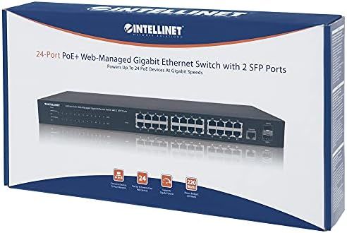 Intellinet 24-port gigabit Ethernet switch PoE с уеб горивото (560559)