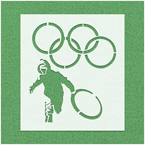 Шаблони за олимпийските пръстени Banksy за рисуване - за многократна употреба Шаблони от 14-мм-mylar за Лазерно рязане - Шаблон
