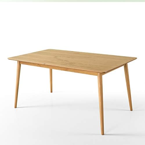 ZINUS Laura 60-Инчов Дървена маса за Хранене / Кухненска маса от масивно дърво /, Само маса / Лесен монтаж