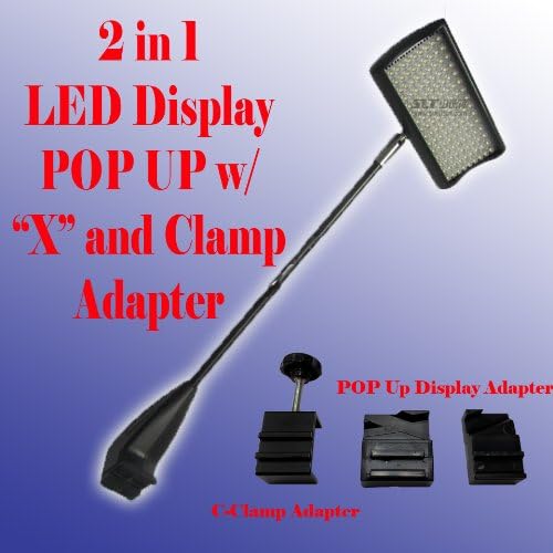 DSM 2 в 1 Led (156) лампа Diplsay бял цвят (6000 К) за търговия, подиум за щанд напрежение и панел на дисплея с адаптер