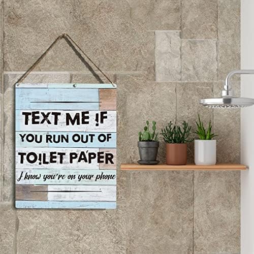 Декор за баня Забавни Подаръци Напиши Ми, Ако Имаш Свърши Тоалетна хартия Дървена Подвесная Знак Селска Къща В Селски Стил