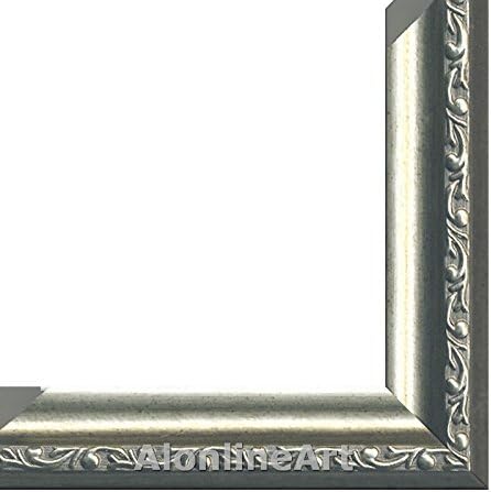 Alonline Арт - Колаж №3 Кафе звездна нощ на Винсент Ван Гог | Снимка в сребърна рамка, Напечатанная отпечатъци от памук, най-до пенопластовой дъска | Готови до подвешиван?
