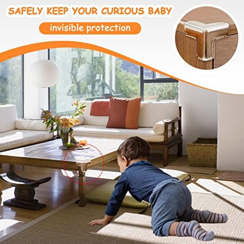 Muranana 16 Опаковки Ъглова защита за детето, Защитни Брони за Ъгли на мебели от Прозрачен силикон, с Меки ръбове за Безопасност
