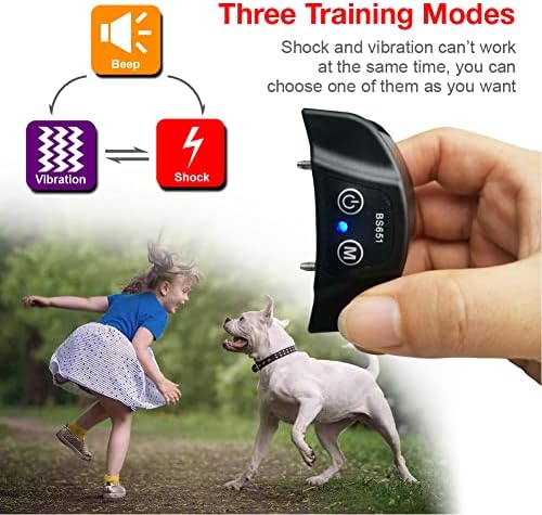 Нашийник за контрол на лай на куче – Акумулаторна нашийник, без да лае за малки и средни кучета, два режима на тренировка