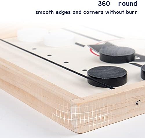 plplaaoo Бърза Игра с шайба, Дървена Настолна игра на хокей на маса Среден размер, Интерактивна Дъска играчка
