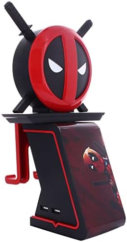 Кабел Guys led икони: Marvel Deadpool - Държач за зареждане на телефона и контролер Титуляр за зареждане на игровия