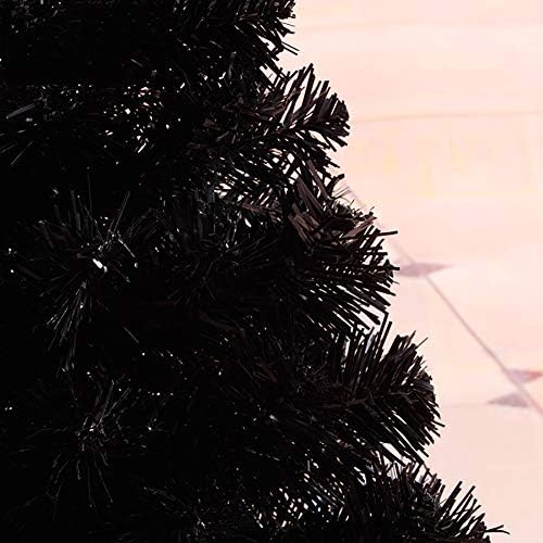 Мини-Изкуствена Коледна елха, Навесная Коледна бор Премиум-клас с поставка от PVC пластмаса, идеален за празнична украса на помещенията, лесно се монтира-Черно 90 (35 и?