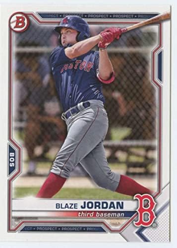 Боуман Драфт 2021 BD-182 Блейз Джордан RC Нов Бостън Ред Сокс, MLB Бейзбол търговска карта