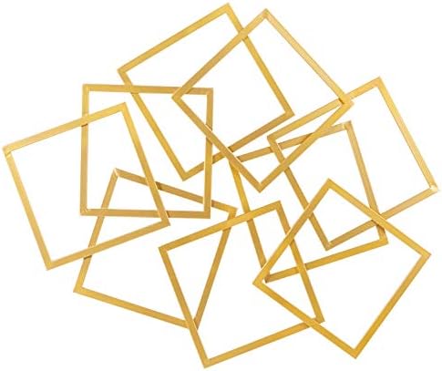 CosmoLiving от Cosmopolitan Метален Геометричен Външен Квадратен Стенен Декор, 45 x 2 x 37, Златни