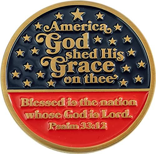 Бог да Благослови Америка, Обемна опаковка от 3 Монети с Патриотичен флага на сащ, оспорват Войници, Една нация под Бог,