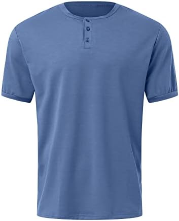 Мъжки Летни Ежедневни Тениски Stoota с Къс ръкав и Копчета, Обикновена Дишащи Риза, Блуза, Основен Дизайн, Удобни Тениски