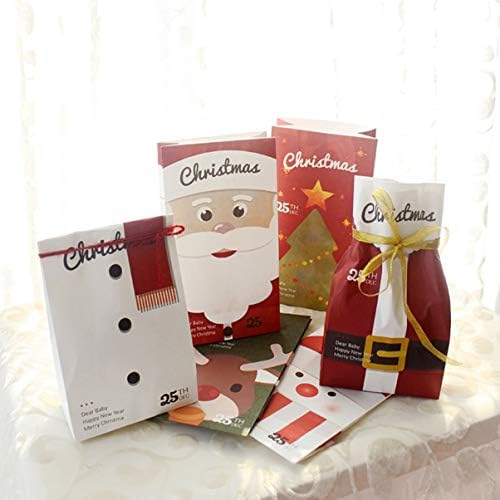 Подаръчен пакет Hemoton Santa 6 бр. Пакети за предложения за Коледно парти, Снежен човек от Хартия, Подаръчни пакети с елени, подаръчни опаковки за шоколадови бонбони, Пра?