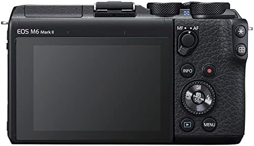 Беззеркальная фотоапарат Canon EOS M6 Mark II с обектив 18-150 мм и EVF (черна) (3611C021) + монитор 4K + Професионален