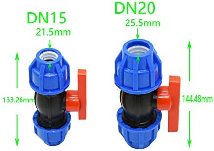 Пръскачки за напояване на градината, DN15 DN20 PPR, PE PVC Тръба Быстроразъемный Сферичен Кран Кран 20 мм и 25 мм Градински кран 6 (Цвят: DN20)