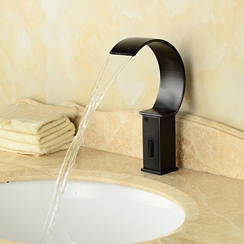 SJQKA-Черен меден кран, водопади, за студена и гореща вода, съдове за мивка