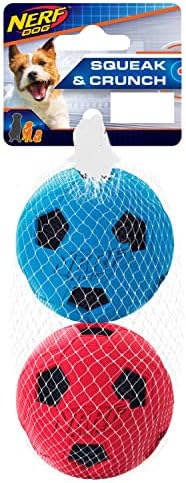 Футболна топка Nerf за кучета, играчка за кучета с интерактивен криза, Лек, издръжлив и водоустойчив, 2.5
