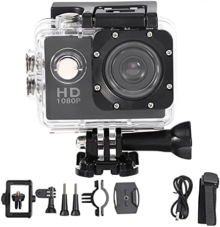 Спортна камера, Екшън-Камера DV Професионален дизайн Дълъг живот, за Рекорден срок на услугата, за да е ясна визуална наслада под Вода (черен)