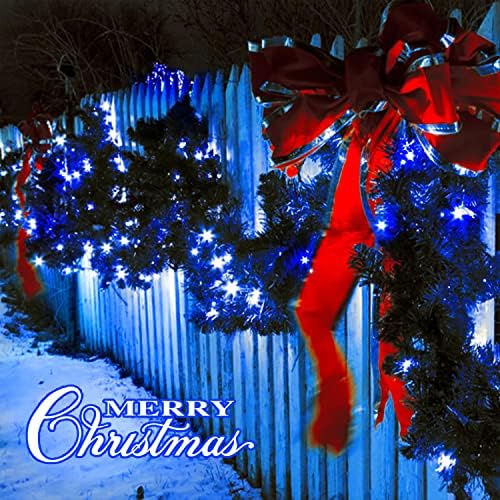 JMEXSUSS 33 фута 100 led сини светлини на Коледната елха, 8 Режима на Сини led коледни светлини в помещението,