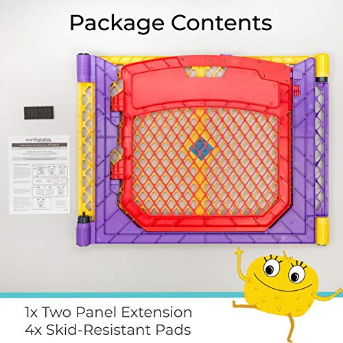Toddleroo от North States Superyard Colorplay Ultimate 2 Panel Extension, направено в САЩ: Увеличава игралното пространство
