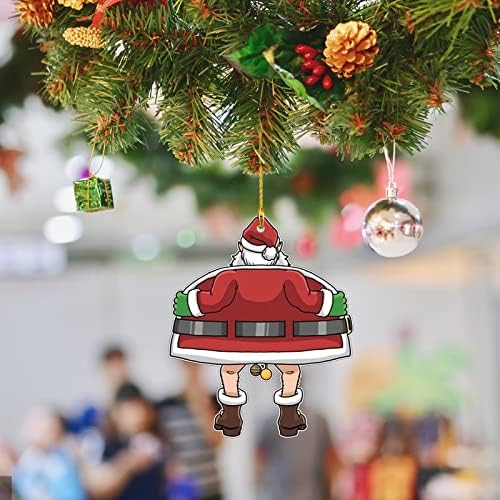 Дядо Задника Камбанка Украшение 2022 Забавен Коледен Орнамент Коледна Украса Веранда Външна Венец