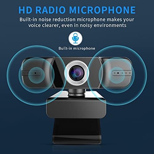 BHVXW Уеб-камера 1080p Уеб Камера, Вграден Микрофон, Въртящи се Камери за Директно Излъчване на видео повикване Конференция