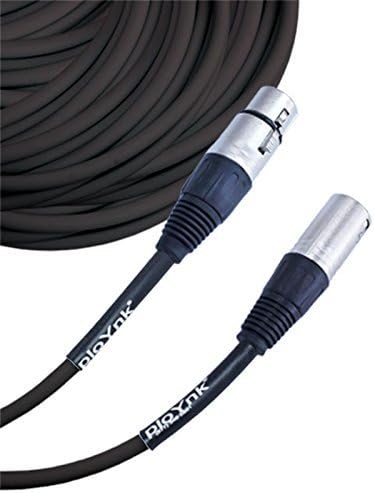 ploYnk Premium От мъжете за една жена 3-пинов XLR Микрофон, кабел аудио кабел за микрофон с дължина 150 метра: Черен