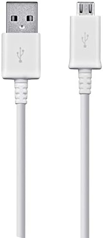 Къс microUSB кабел, съвместим с Samsung Galaxy A6, осигурява високоскоростен зареждане. (1 бяло, 20, см 8 инча)