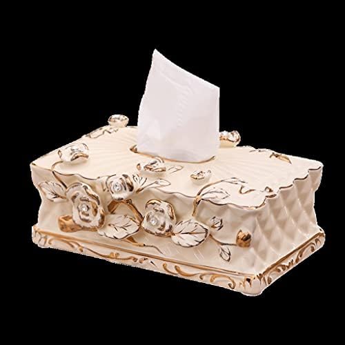 Луксозна кутия за салфетки в европейски стил за Дневната, кутия за салфетки, Керамични кутия, Холна маса, Украса