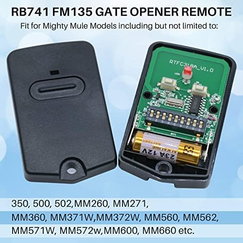 Обновен дистанционно управление RB741 FM135 е подходящ за управление на предавател на отваряне на вратата
