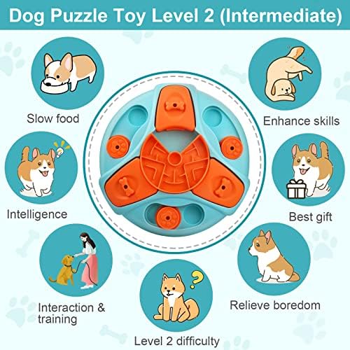 Играчки-пъзели за кучета UPSKY, интерактивна играчка за кучета с бавна сервиране, пъзел-лакомство за кучета