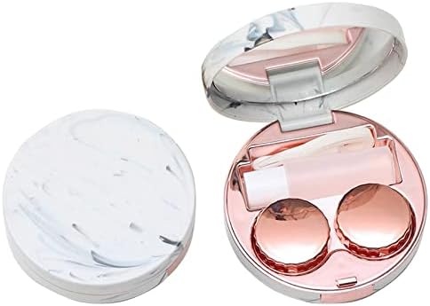 Yitaocity, 2 опаковки, Преносим Сладък Калъф за контактни лещи, Херметически Калъф за контактни лещи, Кутия-притежателя с Огледало,