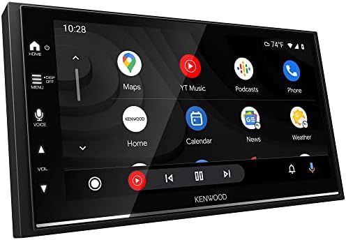 KENWOOD DMX7709S с капацитивен сензорен екран с 6.8 инча, Автомобилна стерео уредба, CarPlay и Android Auto, Bluetooth, AM /FM радио, MP3 плеър, USB-порт, Двоен DIN, 13-бандов еквалайзер, SiriusXM
