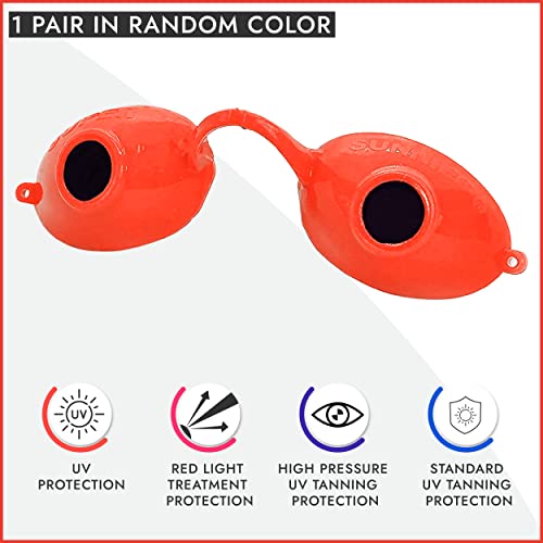 Защита на очите от uv Super Sunnies, отговаря на изискванията на FDA Индивидуални Защитни очила за слънчеви бани, случаен цвят,