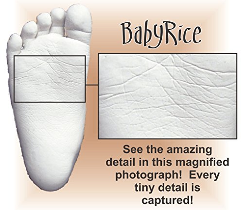 Комплект за леене BabyRice 3D Бебе В Селски стил С Дървена Рамка, Купа Отливки За Ръце И Крака