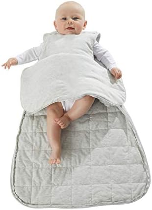 Детски Спален чувал GUNAMUNA с класически пухени одеяло от бамбукова вискоза с цип, 2,6 g, Вересково-сив, 24-36