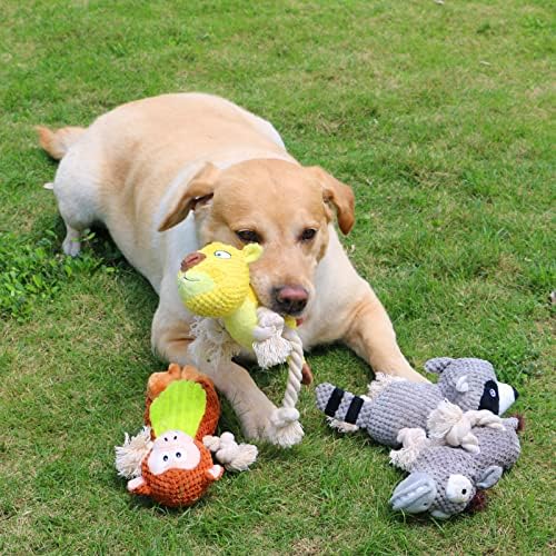Плюшени играчки за кучета BAALSYEATKL с Писклявым дъвчене, Здрава Стабилна играчка от гофрирана хартия за малки, средни