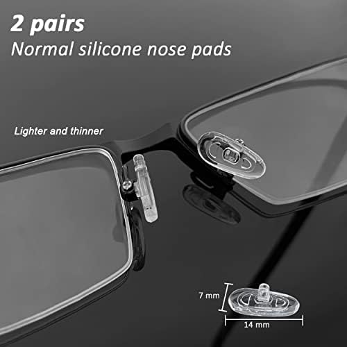 PTSLKHN 5 Двойки носа накладки за точки, модернизирани меки силиконови носа облицовка за очила с въздушна камера с размер на 15x8 мм, комплект за подмяна навинчивающихся