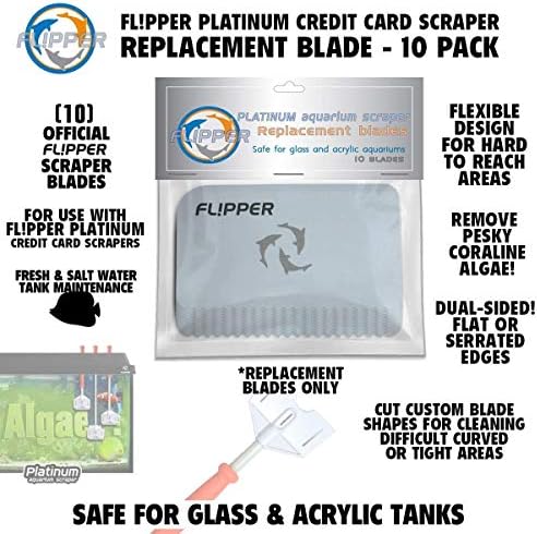 Ръчно остъргване за аквариум FL!PPER Flipper Platinum – Средство за почистване на аквариуми от стъкло и Акрил – Средство
