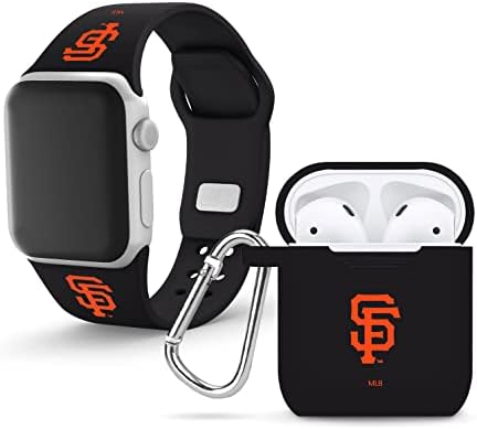 Съдържание на пакета Game Time San Francisco Giants Silicone Sport Силикон каишка за часовник и чанта за носене-накладки,