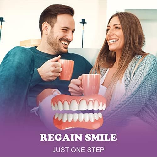 Изкуствени зъби, 2 бр Зъбни протези за жени и мъже, Фасети за временно възстановяване на зъбите, Естествени и удобни, Предпазват зъбите и се връщат силна усмивка, ест