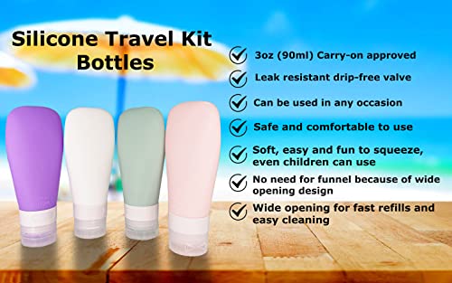 Неконсолидиран Creations Travel Kit Набор от Пътни бутилки с обем 90 мл за тоалетни принадлежности, Одобрени