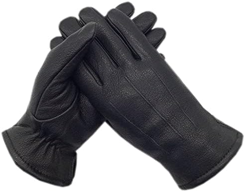 N/A Зимни Мъжки Кожени ръкавици, дебели, Топли, издръжливи, Черни, за да работят зад волана, Подарък за мъже от студ