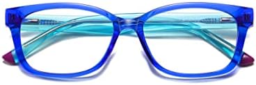 Очила със синьо осветление за деца (момчета и момичета на възраст 8-16 години), очила за четене / телевизора/ компютъра / телефона, UV-защита със синьо осветление.