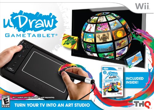Гейм таблет uDraw с uDraw Studio: Незабавен художник - Черно - Nintendo Wii