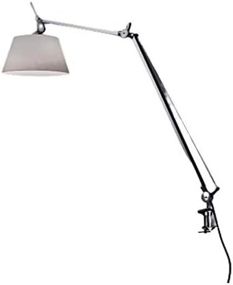 Настолна лампа Artemide Tolomeo 75W E26 с Абажуром от Сребрист Влакна Алуминий с Клипс