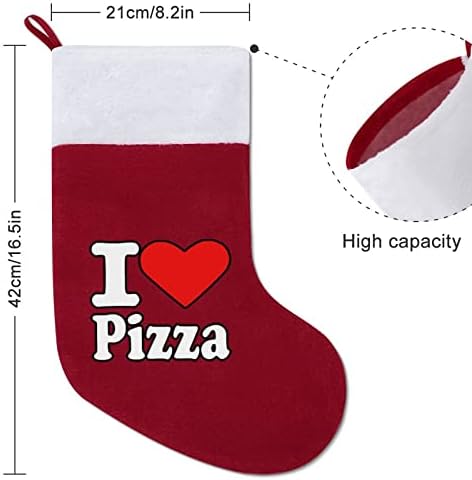 Аз Обичам Пица Персонализирани Коледни Чорапи Домашна Коледна Елха Висящи Украса За Камината
