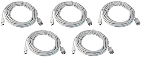 В магазина кабели се съхраняват пет комплекти 15-футови удлинительных кабели USB 2.0 (мъж към жена).